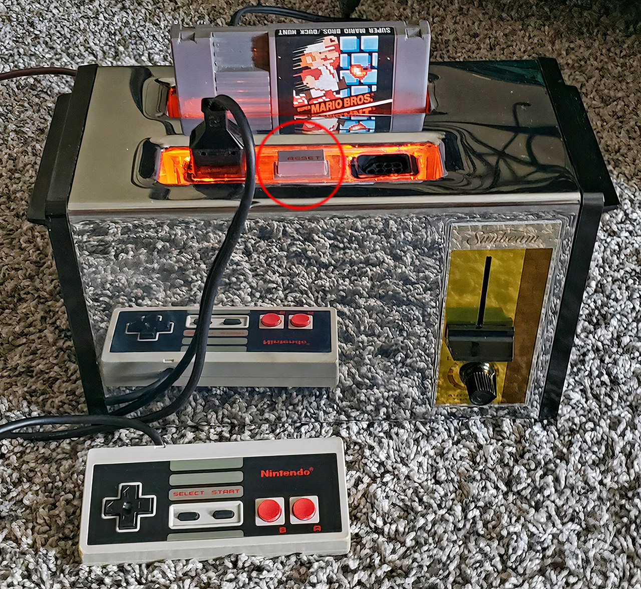 Gamer Turns Old Sunbeam Toaster Into Functional Nintendo Entertainment System TechEBlog