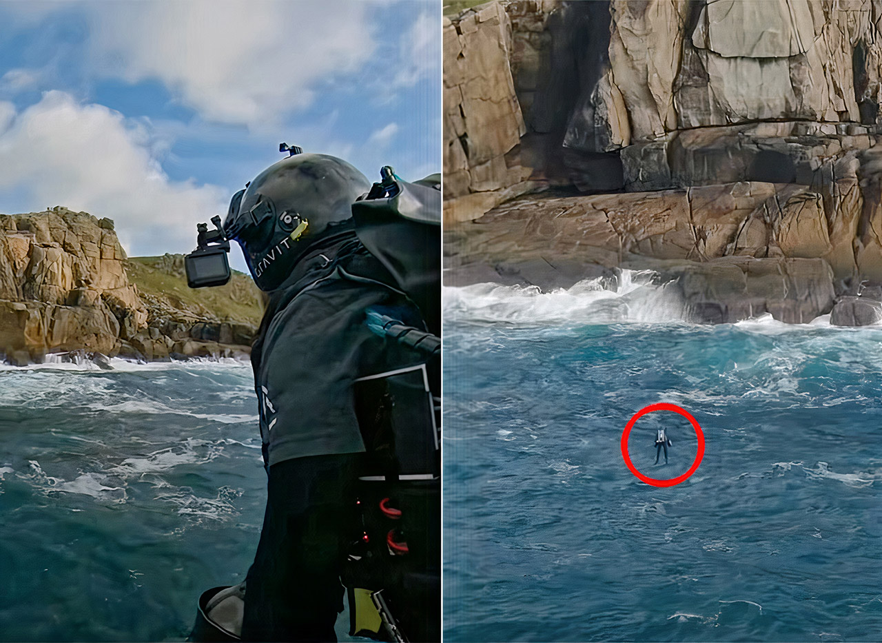 Gravity Industries 1000HP Jet Suit Performs Cliff Assault Maneuvers