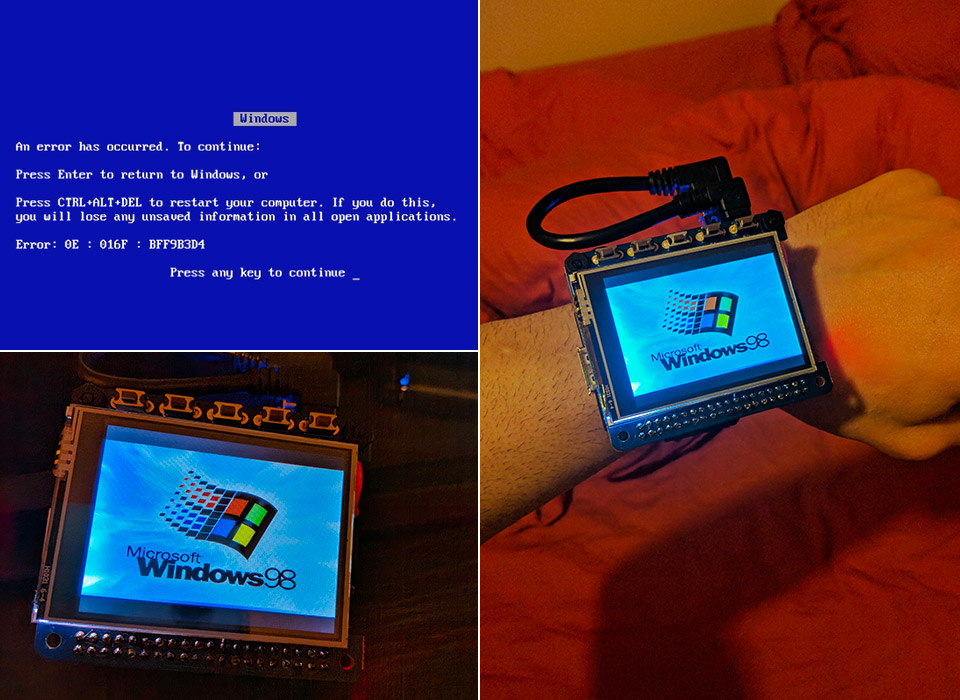 Raspberry pi powered windows 98 smartwatch might be the strangest yet