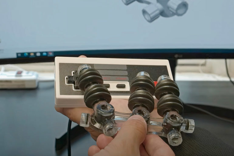 3D-Printed Soft Robotic Hand NES Video Games