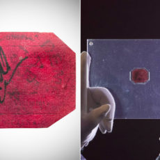 British Guiana One-Cent Black on Magenta Stamp Most Expensive Object by Weight