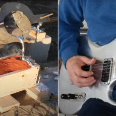 Aluminum Cans Turned Electric Guitar