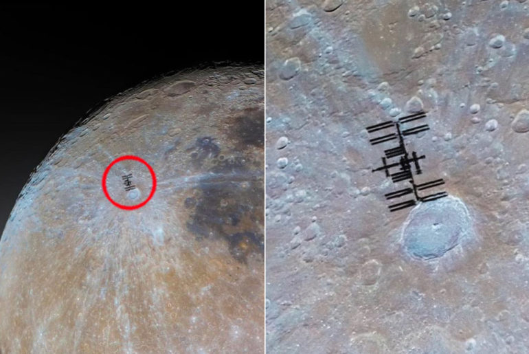 Astrophotographer Andrew McCarthy ISS Moon Tycho Crater