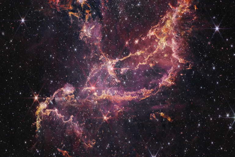 James Webb Space Telescope Dusty Ribbons NGC 346