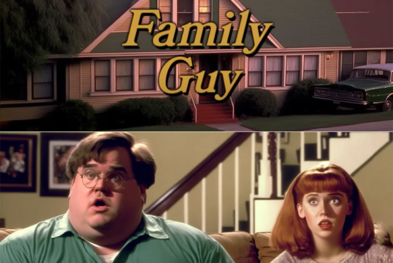 Midjourney AI Family Guy 1980s Live-Action Sitcom