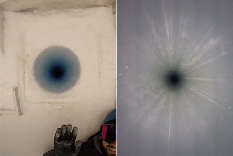 Scientist 300-Foot Hole Antarctica Earth Oldest Ice