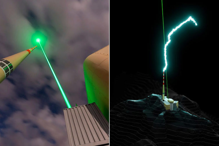 Scientist Lightning Bolt Guide Laser
