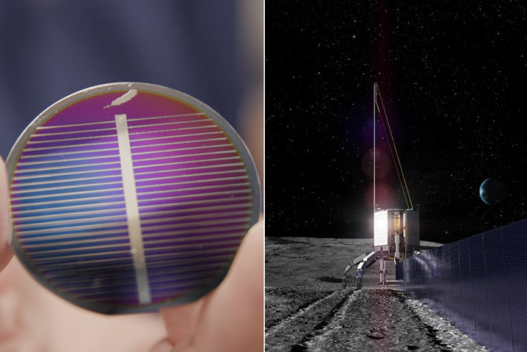 Blue Origin Solar Cell Prototype Lunar Regolith Moon