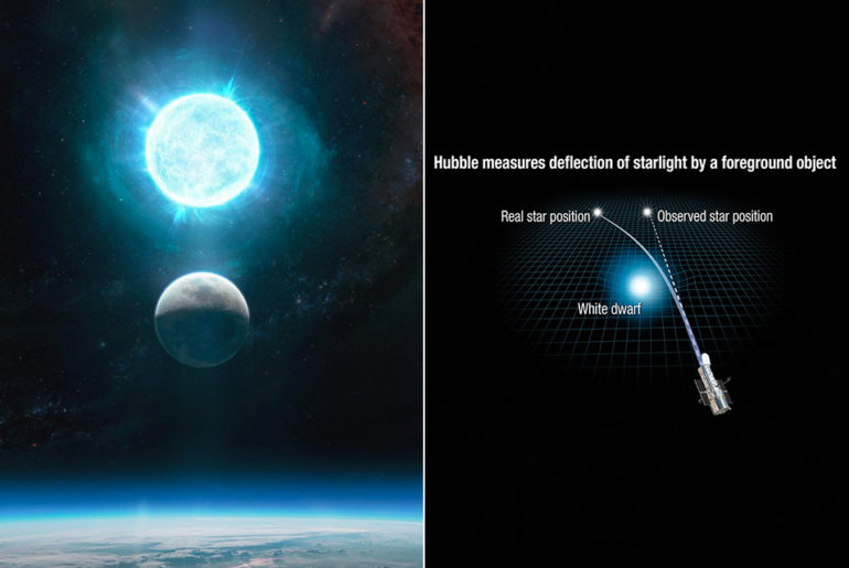 Hubble Space Telescope Measure Mass Lone White Dwarf Star