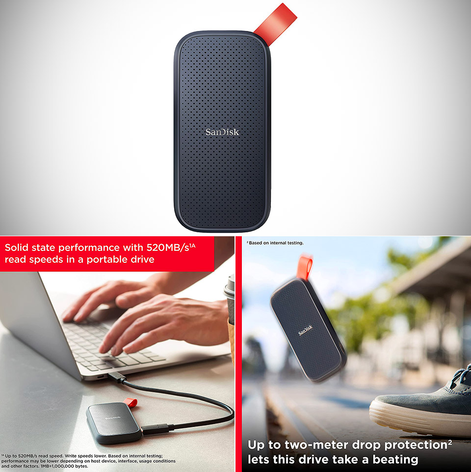 SanDisk 1TB Portable SSD USB 3.2 Gen 2