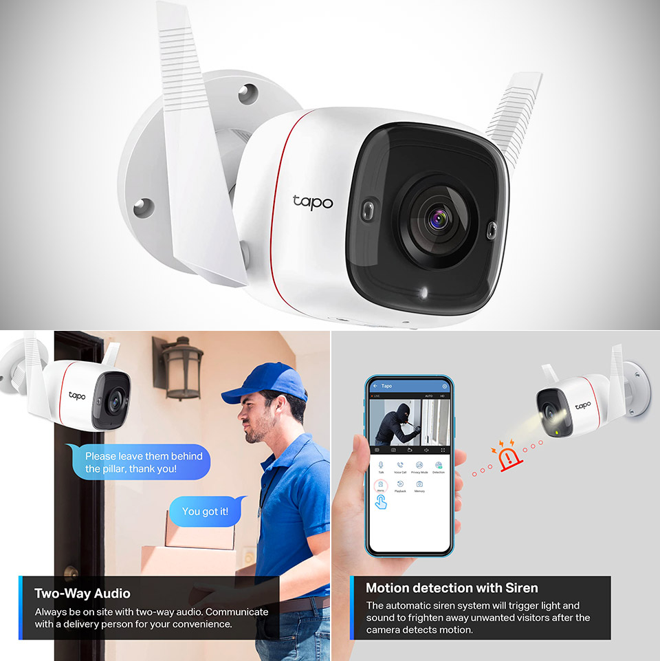 TP-Link Tapo 2K HD Outdoor Security Camera C310