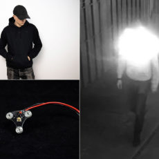 Camera-Shy Hoodie IR LEDs Blind Surveillance Camera
