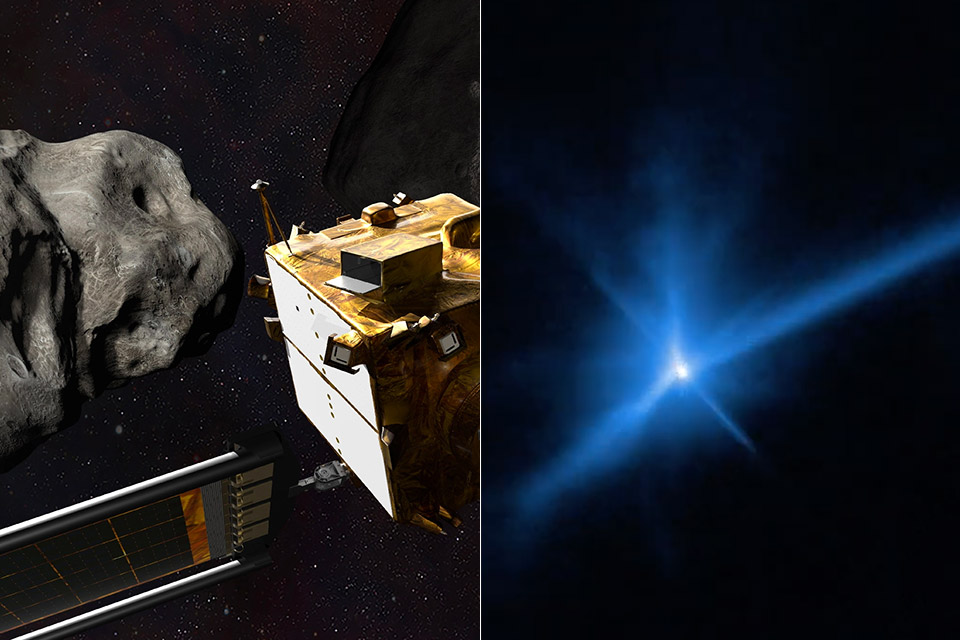 Hubble Space Telescope NASA DART Crashing Asteroid