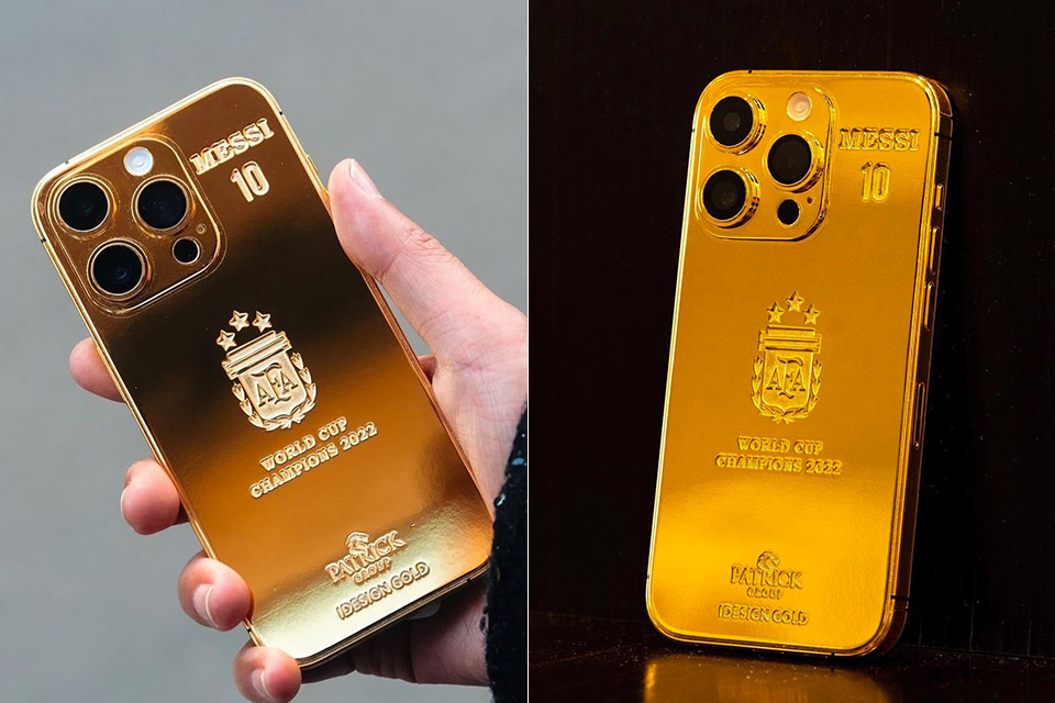 iDesignGold Lionel Messi Gold iPhone 14 Pro World Cup