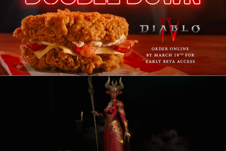 KFC Diablo IV Double Down Sandwich Offer