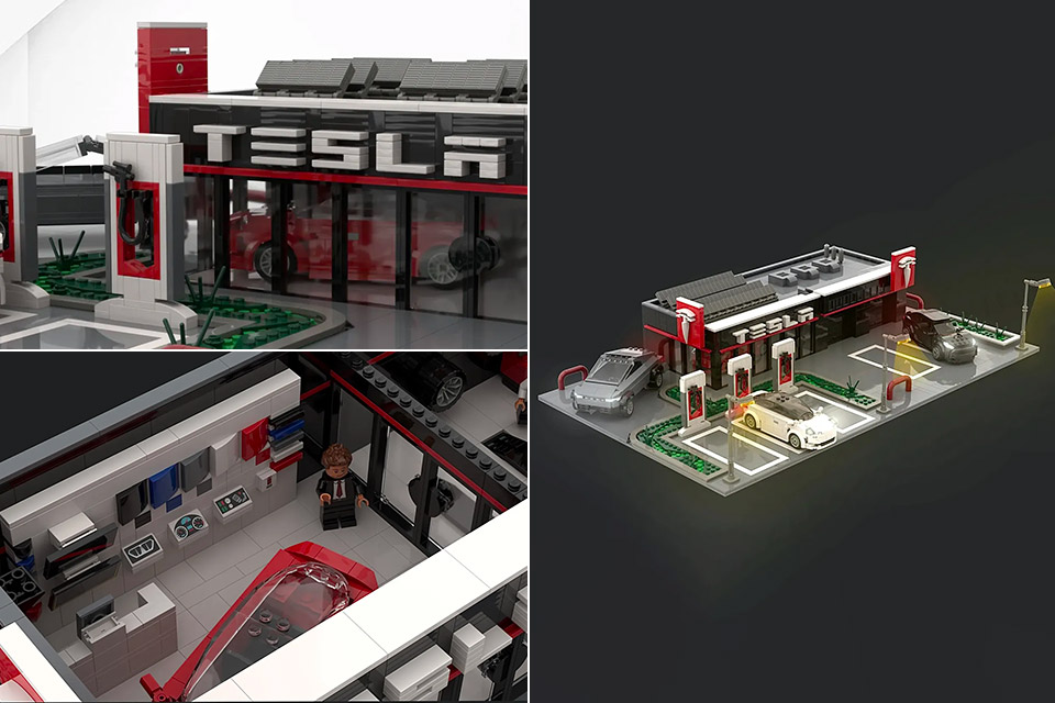 LEGO Ideas Tesla Center Charging Station