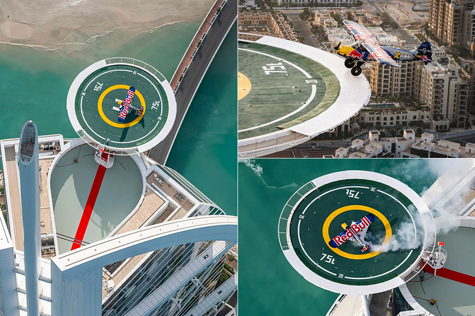 Luke Czepiela Red Bull เครื่องบินลงจอดลานจอดเฮลิคอปเตอร์ Burj Al Arab