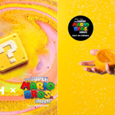 Lush x Super Mario Bros. Movie Gold Coin Soap Question Block Bath Bomb