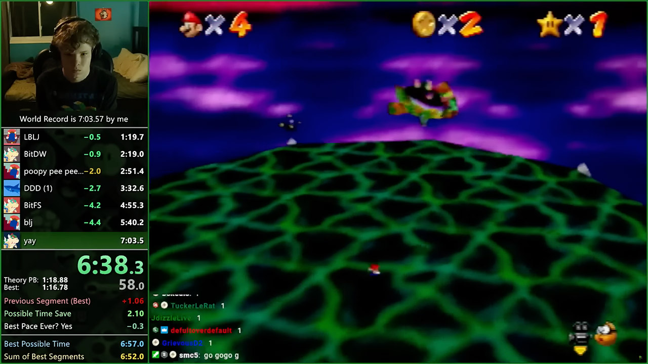 Super Mario 64 Speedrun 1-Star Run World Record