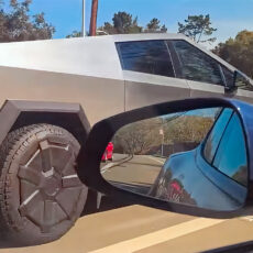 Tesla Cybertruck Prototype Spotted Four Wheel Steering