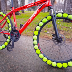Bicycle Tires Made from Tennis Balls