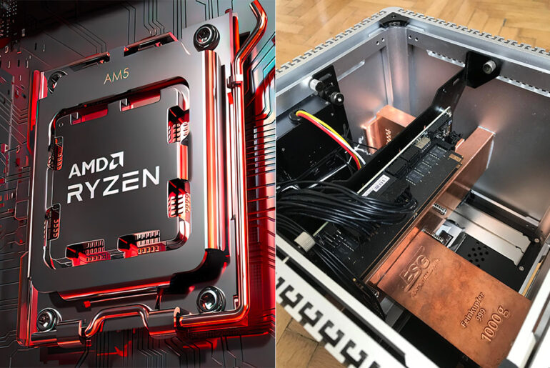 Copper Bar Cool AMD Ryzen 9 7950X CPU