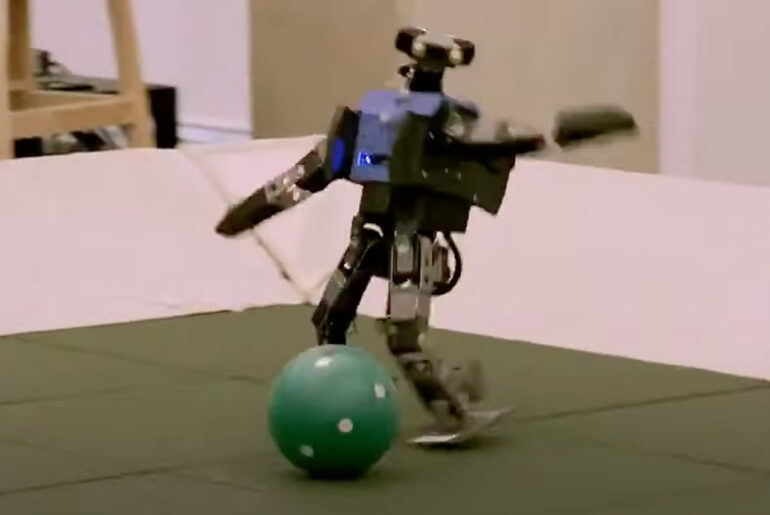 Google DeepMind AI Robots Teach Self Soccer