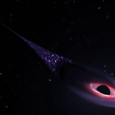 Hubble Space Telescope Runaway Black Hole Star Trail