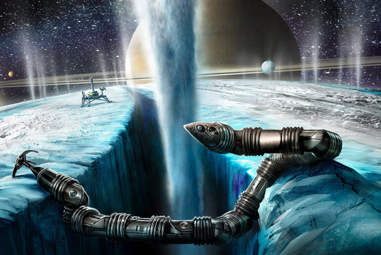 NASA Exbiology Extant Life Surveyor Life Surveyor EELS Robot Saturn Enceladus Moon