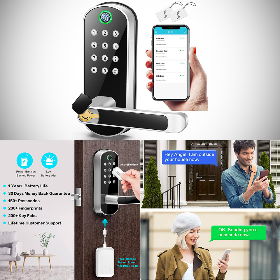 Sifely Smart Lock, Keyless Entry Door Lock, Smart Door Lock, Keypad Door  Lock, Fingerprint Door Lock, Biometric Door Lock, Keypad Entry Door Lock