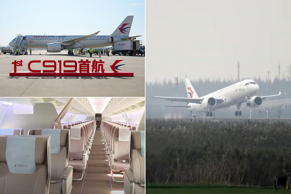 China C919 Aircraft First Commercial Flight