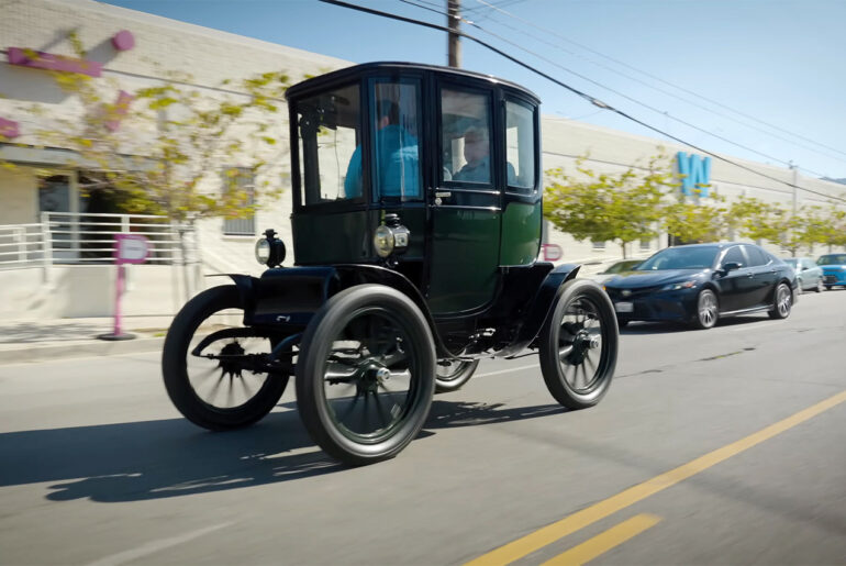 Driving 100-Year-Old Baker Electric EV Donut Media