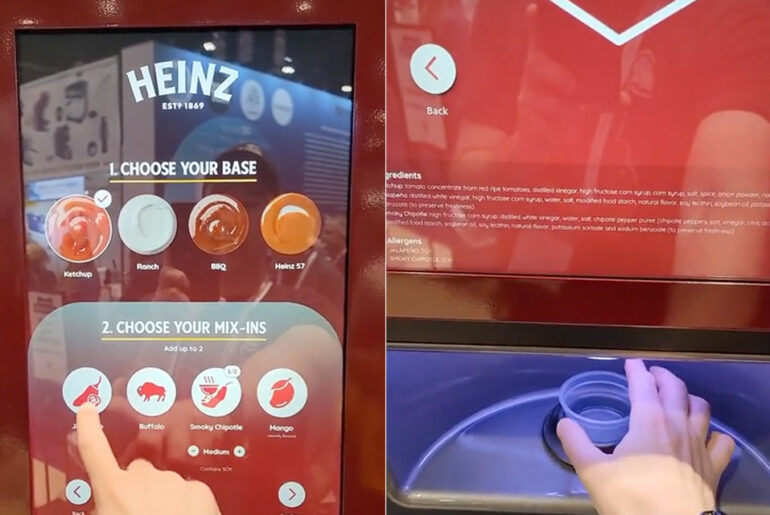 HEINZ REMIX Digital Sauce Dispenser Machine Hands-On