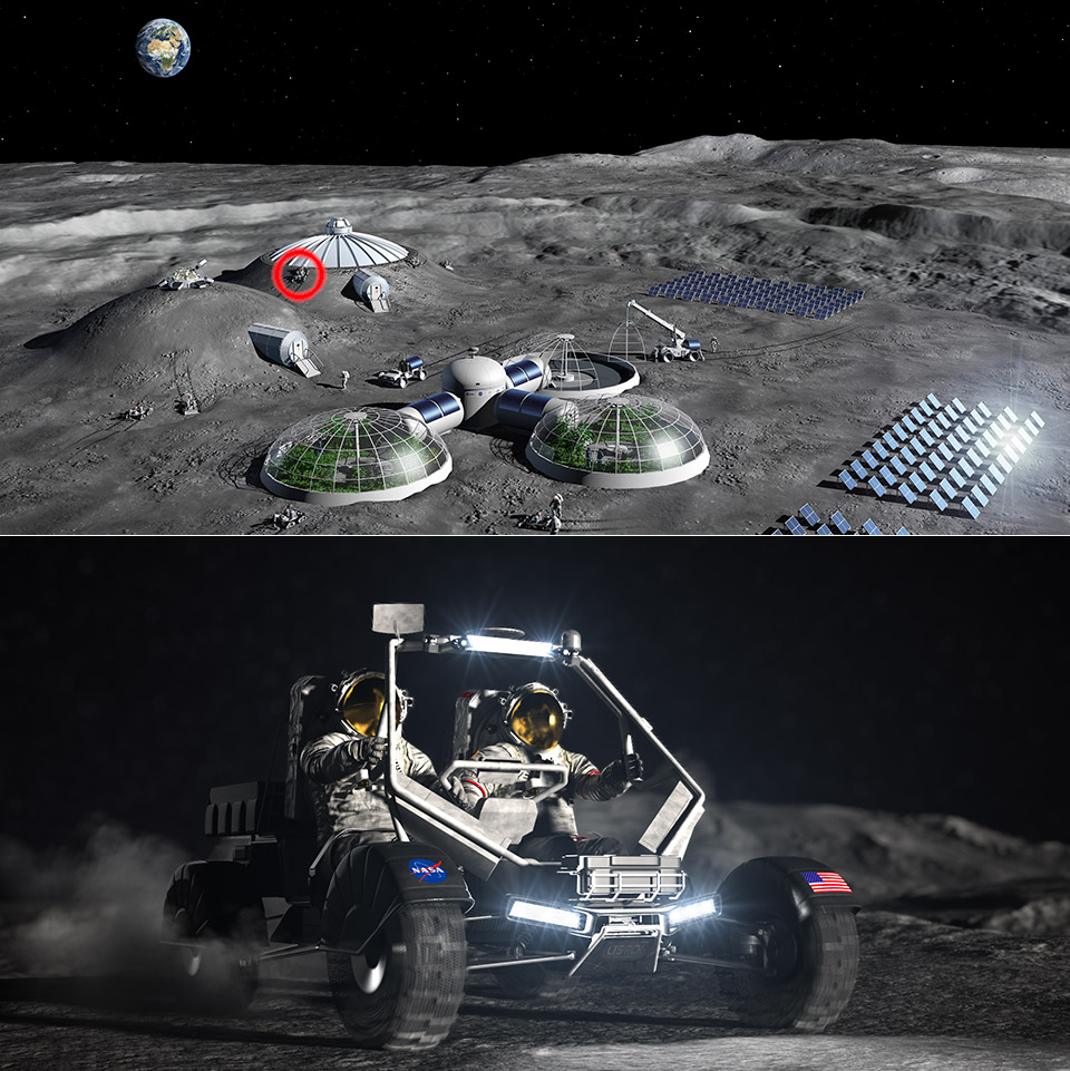 NASA Lunar Terrain Vehicle LTV ออกแบบภารกิจ Artemis