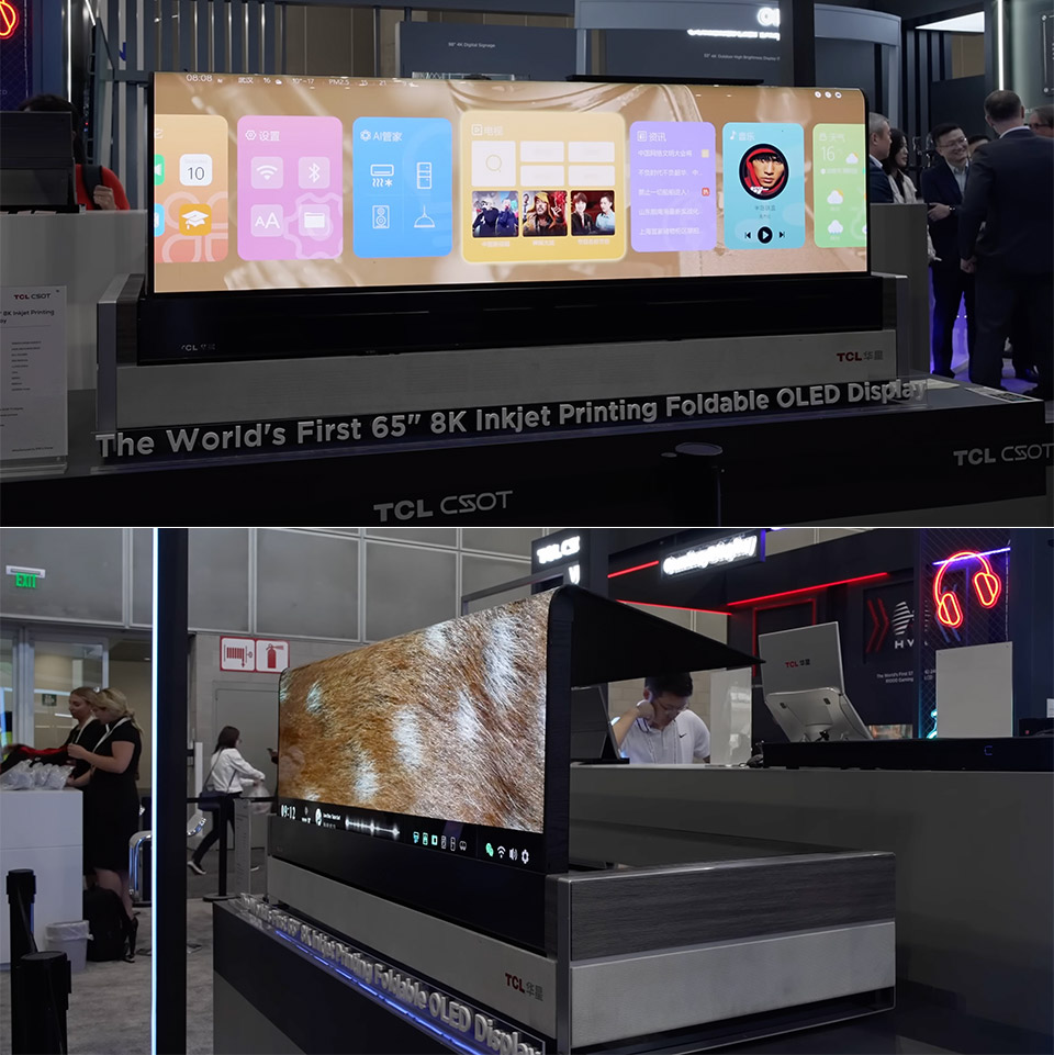 TCL CSOT First 8K Inkjet Printing Foldable OLED